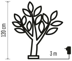 LED addobbo natalizio da esterno 72xLED/3,6W/230V IP44 bianco caldo