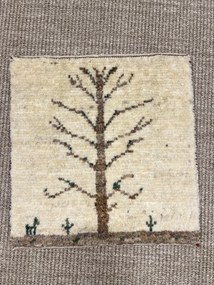 Gabbeh Tappeto persiano 40 x 40 Beige (Iran) Annodato A Mano