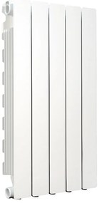 Radiatore acqua calda PRODIGE MODERN in alluminio, 5 elementi, interasse 700 mm, bianco