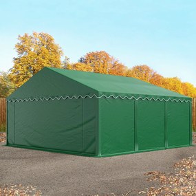 TOOLPORT 5x6 m tenda capannone, PVC 750, telaio perimetrale, verde scuro - (7273)