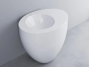 Cielo Le Giare lavabo freestanding 88x63 monoforo per installazione a muro senza troppopieno in ceramica bianco lucido