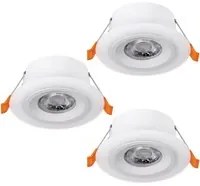 Faretto Ad Incasso Contemporaneo Calonge Policarbonato Bianco 3 Luci Led 4,8W