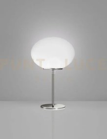 Lucciola lampada da tavolo 30p bianco satinato nickel satinato 1 lu...