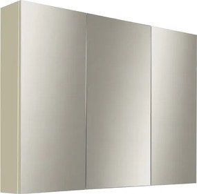 Specchio contenitore bagno a 3 ante 80xh60 cm in legno Tortora Opaco