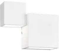 Applique Parete Interno Led Metallo Bianco Doppio Cubo Luce Miguel GD Trio