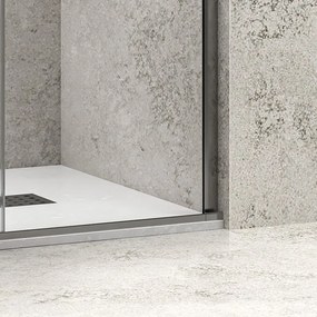 Kamalu - Parete walk in con anta scorrevole 150 cm finitura cromo | KNM4000W-C