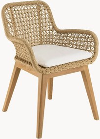 Sedie da pranzo da giardino in legno di teak Valeria con braccioli, set di 2