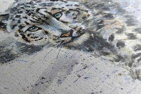 Quadro su tela – Leopardo disegnato