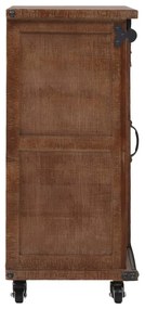Cassettiera in legno massello di abete 64x33,5x75cm marrone