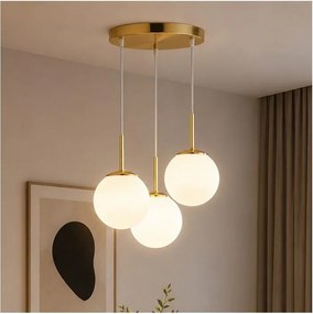Brilagi - Lampadario sospeso con cavo MILO 3xE27/60W/230V dorato