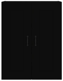 Armadietto pensile a parete nero 69,5x32,5x90 cm