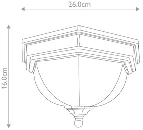 Elstead GZH-FF12 - Plafoniera da esterno FAIRFORD 2xE27/40W/230V IP44