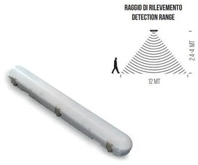 Plafo Stagna 650mm 18,0W 4000K  con Sensore a Microonde