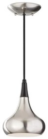 Feiss FE-BESO-P-S-BS - Lampada a sospensione su cavo BESO 1xE27/60W/230V cromo satinato/nero