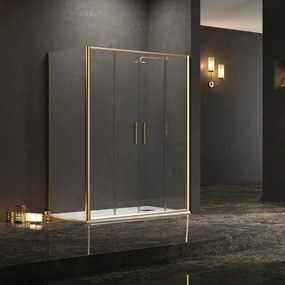 Box doccia 70x170 colore oro opaco doppio scorrevole | KE-6000G - KAMALU