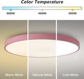 Brilagi - Plafoniera LED POOL LED/100W/230V 3000/4000/6000K 80 cm rosa