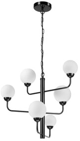 Lampadario a sospensione con catena OSCAR 6xG9/5W/230V nero