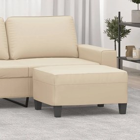 Poggiapiedi Crema 70x55x41 Cm İn Tessuto Microfibra /