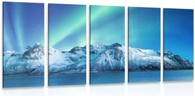 Quadri 5 pezzi – Aurora polare artica