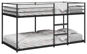 Letto A Castello Senza Materasso Nero 100x200 Cm İn Acciaio /