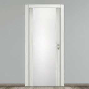 Porta interna a battente Honey Vetrata in vetro colore larice, L 90 x H 210 cm, apertura reversibile