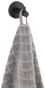 Gancio a parete in acciaio inox nero opaco Bosio - Wenko