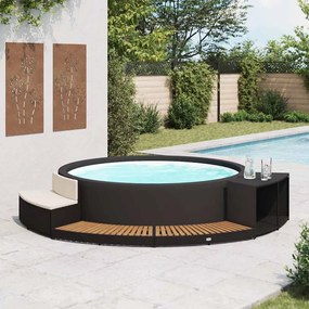 Bordo Spa Nero İn Polyrattan E Legno Dacacia /