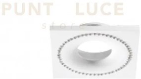 Faretto ministry gu10 quadrato con cristalli cut out l.9,8 ip20 bianco