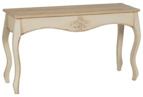 Console Crema Naturale Legno di abete Legno MDF 135 x 43 x 77 cm