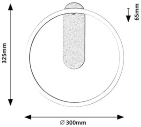 Rabalux 71010 - Lampada da parete LED TUMNUS 14W 230V 3000K