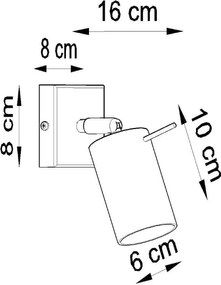 Applique da Parete RING GU10 Orientabile con interruttore