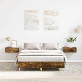 Giroletto Senza Materasso Rovere Fumo 140x190 Cm İn Truciolato /