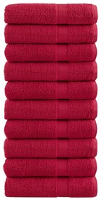 Asciugamani Premium Solund 10 Pz Rossi 50x100 Cm 600 G/m² /