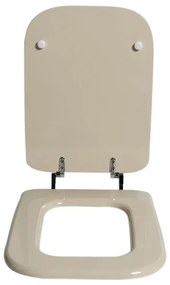Copriwater champagne serie Conca Ideal Standard in legno rivestito con cerniere