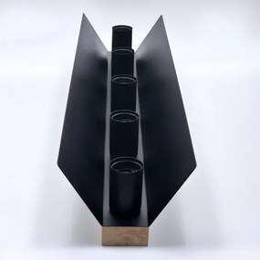 Plafoniera ESME 5xE27/15W/230V nero/quercia