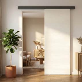 Porta scorrevole reversibile Kent in mdf bianco, L 93 x H 212 cm, con binario Meli