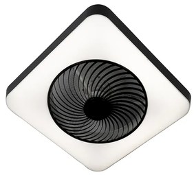 Ventilatore da soffitto quadrato nero LED dimmerabile - CLIMO