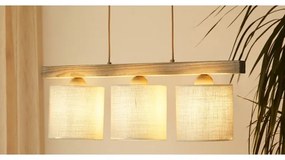 Brilagi - Lampadario a sospensione con filo FOREST 3xE27/15W/230V pino/marrone/color crema