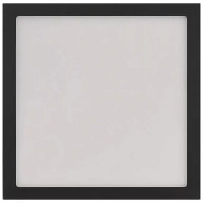 Plafoniera LED LED/12,5W/230V 3000/3500/4000K 17x17 cm nera