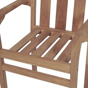 Sedie da giardino 2 pz con cuscini talpa massello di teak