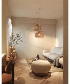 MAXLIGHT P0587 - Lampadario a sospensione con filo RAFFLE 1xE27/15W/230V diametro 40 cm marrone