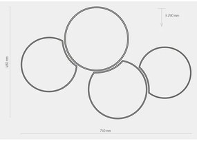 Plafoniera per bambini MONA KIDS 4xE27/15W/230V