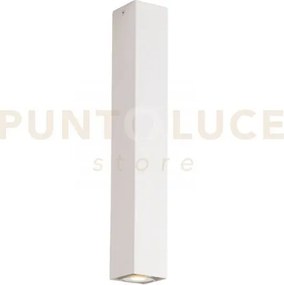 Plafoniera fluke quadrata bianca 1 luce attacco gu10 6x6x40cm