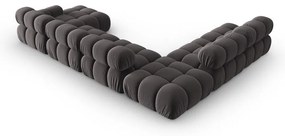 Divano in velluto grigio scuro 379 cm Bellis - Micadoni Home