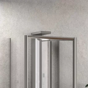 Kamalu - Box doccia 3 lati apertura a libro 70x95x70 vetro trasparente| KM4000S