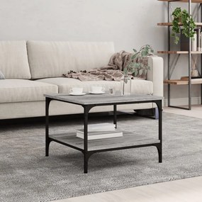 Tavolino da salotto grigio sonoma 55x55x40 cm legno multistrato