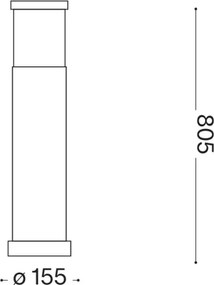 Ideal Lux - Lampada da esterno TRONCO 1xE27/42W/230V 80 cm IP65 marrone