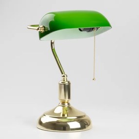 Brilagi - Lampada da scrivania BANK OFFICE 1xE27/60W/230V dorata/verde