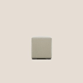 Cube pouf in tessuto morbido smacchiabile T05
