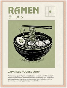 Stampa digitale incorniciata fatta a mano Ramen